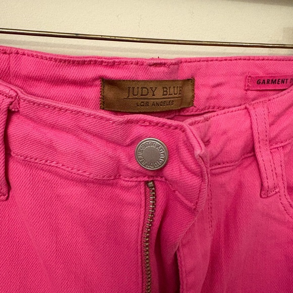 Judy Blue Vibrant Pink Straight Leg Jeans - Picture 2 of 8